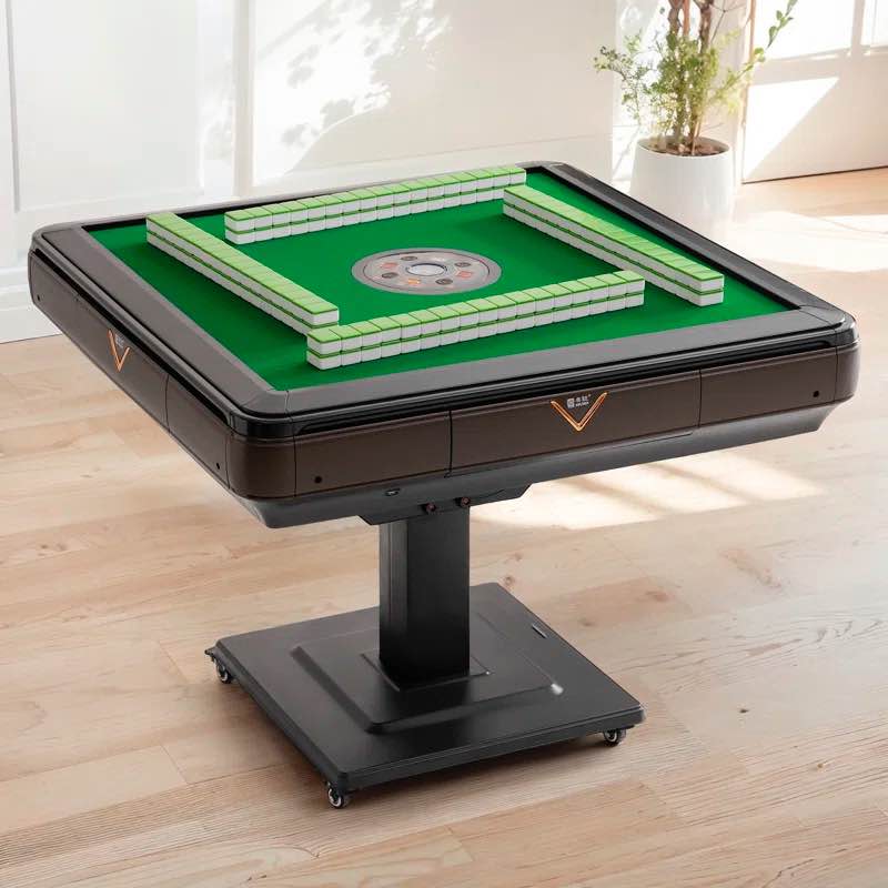 VERZEY Foldable Automatic Mahjong Table 152 Mahjong Chinese and American Style 44mm Numbered Tiles