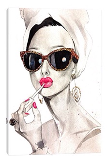 Audrey Hepburn Canvas Print 3 Pieces ( size unknown)