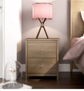 Isenbert 21.9" 2 Drawer Nightstand