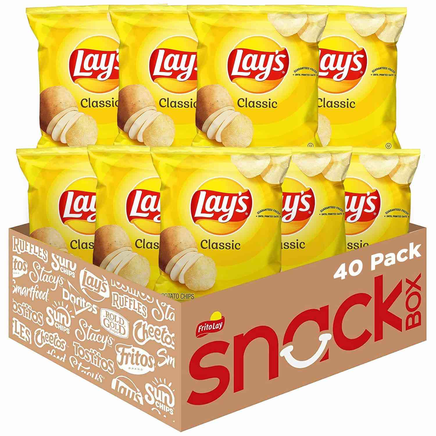 Lay s Potato Chips  Classic  1 oz Bags  40 Count ((BB:SEP/ 26/ 2023))
