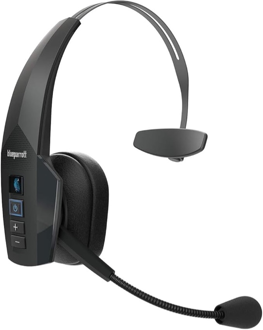BlueParrott - B350-XT Wireless Bluetooth Mono Headset with 96% Noise-Cancelling Microphone and Lightweight Headband - Black