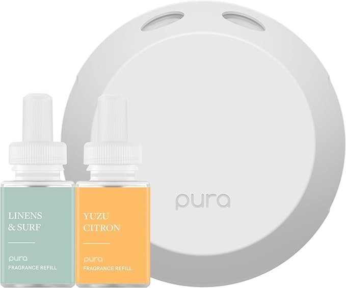 Pura Smart Fragrance Diffuser 4 - Aromatherapy Diffuser for Bedrooms & Living Rooms - Diffusers for Home that Holds Two Scents - Fragrance Diffuser for Home Scent - Room Scent Diffuser with Nightlight