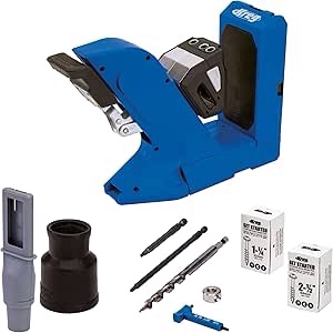 Kreg Tool KPHJ720PRO Pocket-Hole Jig 720PRO - Easy Clamping & Adjusting - Includes Durable Kreg Pocket-Hole Screws - For Materials 1/2" to 1 1/2" Thick