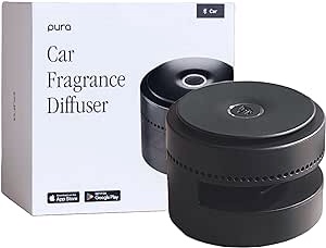 Pura Car Diffuser - Smart Car Aroma Diffuser for Luxury Fragrances - Car Air Diffuser with USB-C Cable - Auto Start & Start - Adjustable Fragrance Intensity - Fragrances Sold Separately