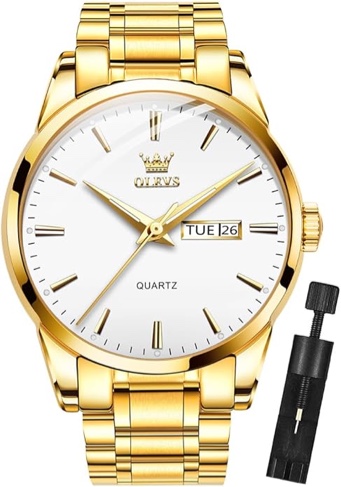 OLEVS Watches for Women Analog Quartz Dress Business Watch Day Date Stainless Steel Classic Casual Luxury Luminous Waterproof Male Wrist Watches