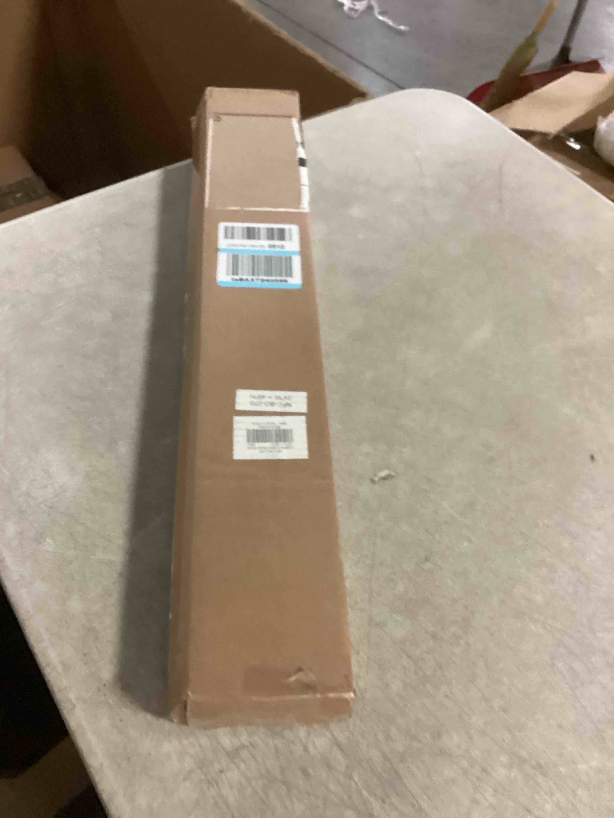 Condition photo showing As Is for LazBlinds Cordless Cellular Shades No Tools No Drill Blackout Polyester Cellular Blinds for Window Size 24'' W x 48'' H, Silver White