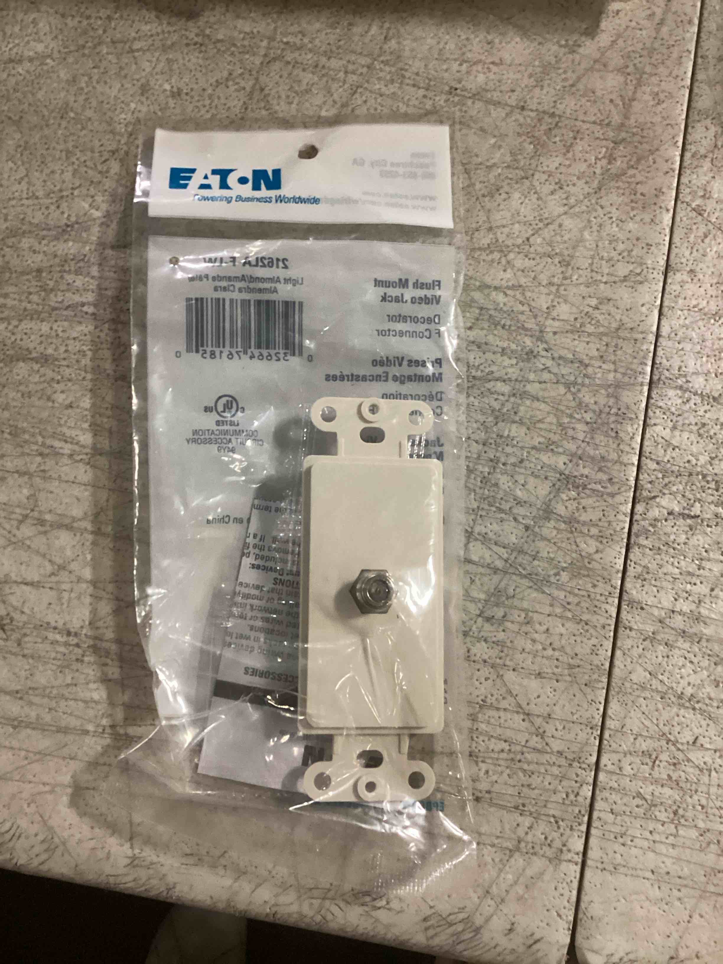 Condition photo showing Good Condition for Eaton 1-Gang Standard Size Light Almond Plastic Indoor Decorator Wall Plate( packs 11) 