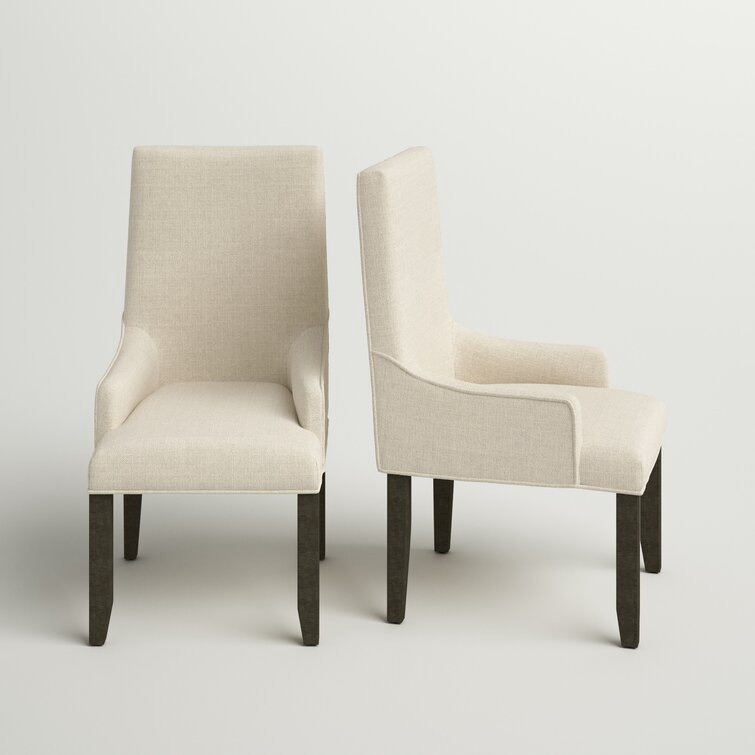 Natural Chenille Anaelisa Parsons Chair in Beige (Set of 2)