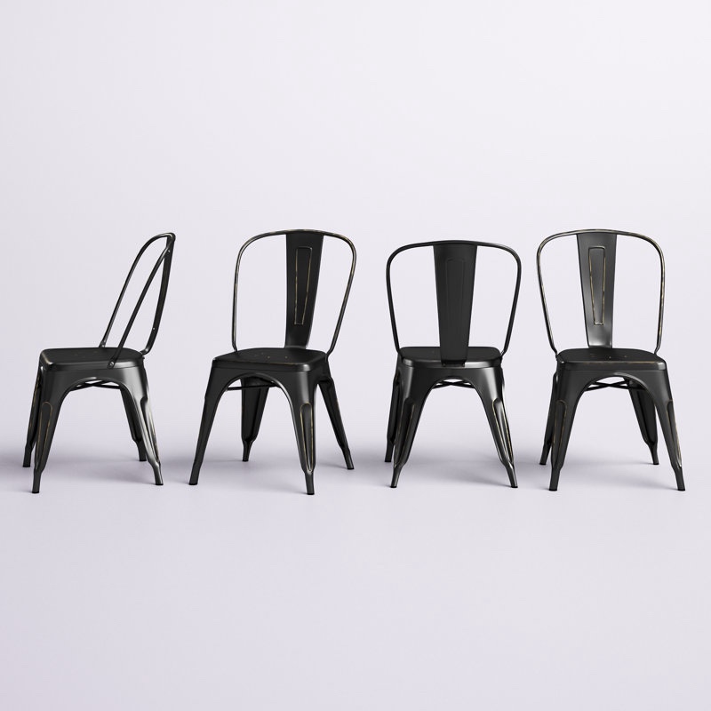 Borowski Slat Back Stacking Side Chair