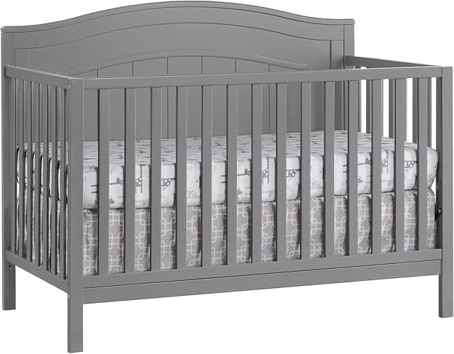 Oxford Baby North Bay 4-in-1 Convertible Crib, Dove Gray, GreenGuard Gold Certified