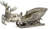 Poly Stone Deer with Sleigh