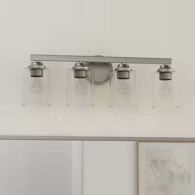 allen + roth Emeryson 24.5-Inches 4 -Light Brushed Nickel Transitional ...