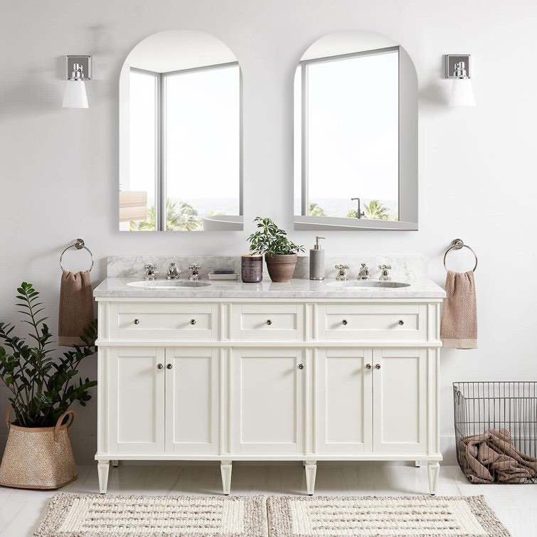 (The glass is broken ) Arched Medicine Cabinets With Mirror, Recess Or Surface Mounted Bathroom Medicine Cabinets, 2 Adjustable Shelves Frameless Medicine Cabinet