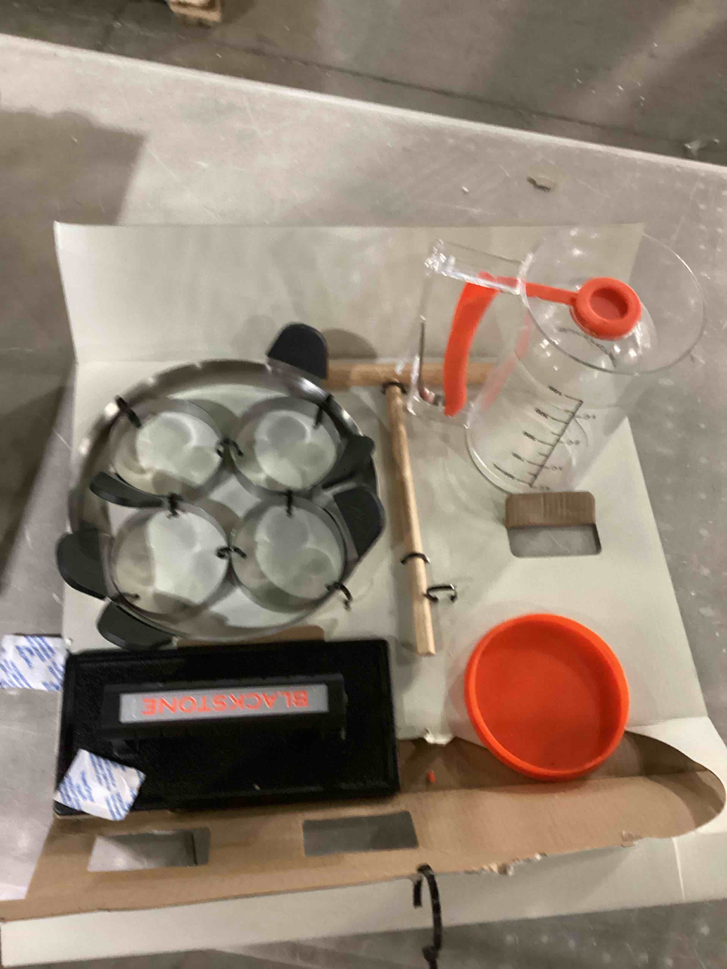 Eggssentials Griddle Breakfast Kit Compatible with Blackstone Griddle, Pancake Batter Dispenser, Bacon Press, 4 Egg Rings & Stainless Steel Spatula - Best for Indoor-Outdoor Cooking.