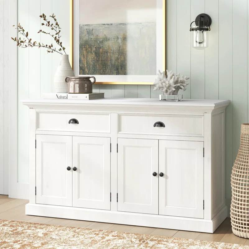 (damaged) Guildford 57.09" Wide 2 Drawers Sideboard Color: Pure White