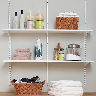 Rubbermaid FG4B2500WHT Laminated Wood Closet Shelf, 10-Inch by 3-Feet, White