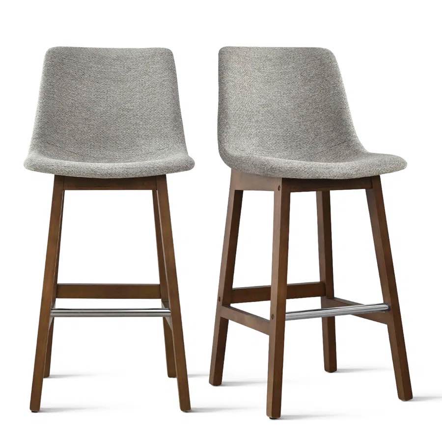 (2 PC )Upholstered 28" Height Bar Stools