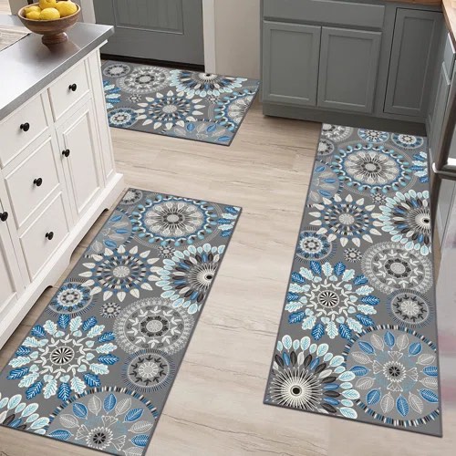Farmhouse Decorative Kitchen Rug Sets 2 Piece