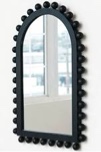 Wood Ball Framed Arched Wall Mirror