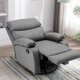 hzlagm Manual Swivel Rocker Recliner, Genuine Leather Rocking Recliner Chair with Soft Arms and Back, Single Sofa Recliners, Small Reclining Chairs for Living Room, Nursery - Dark Grey