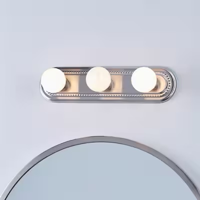 Project Source 18-Inches 3 -Light Brushed Nickel Traditional Vanity light