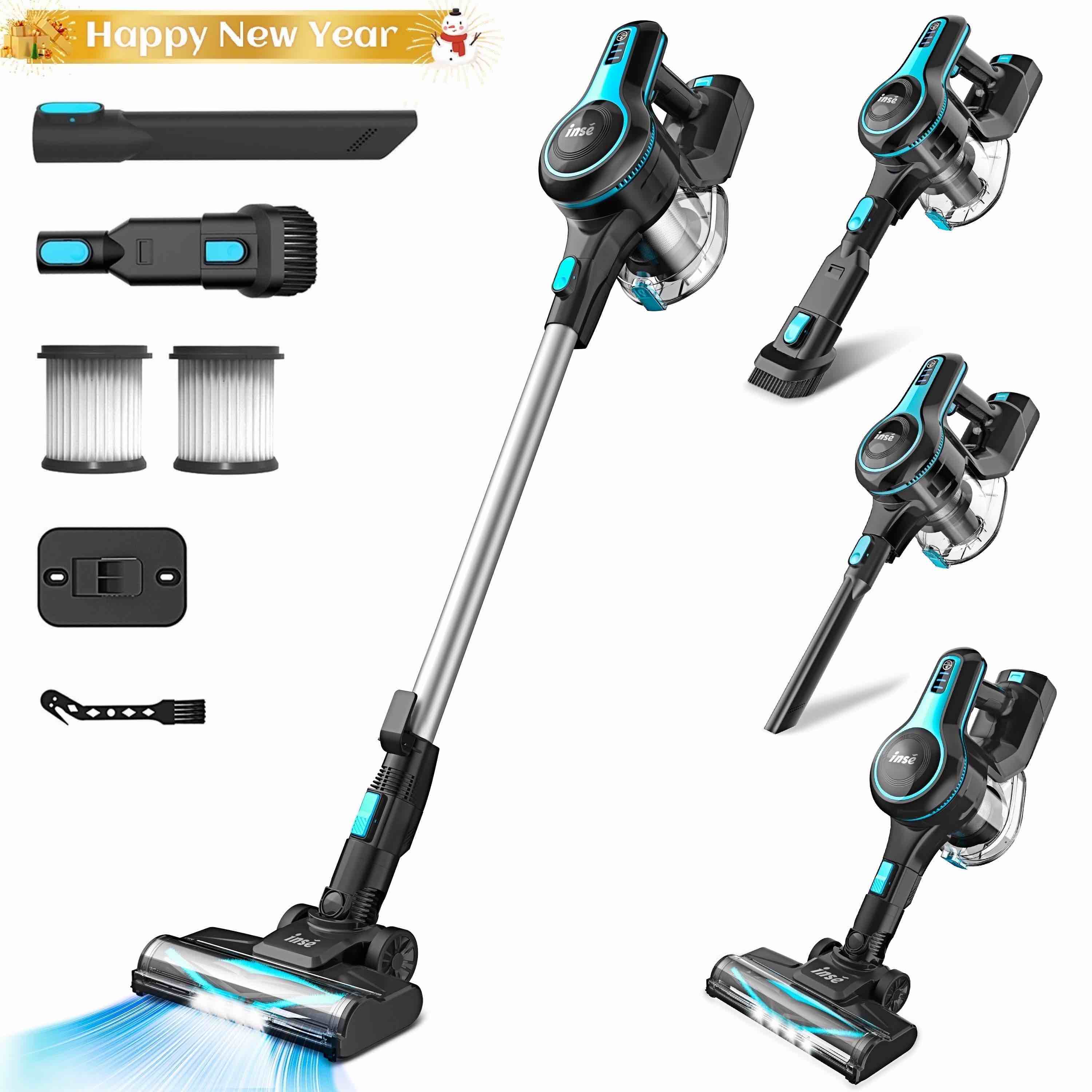 (used) INSE Cordless Vacuum Cleaner,6-in-1 Rechargeable Stick Vacuum Lightweight for Carpet Hardfloor Pet Hair Home
