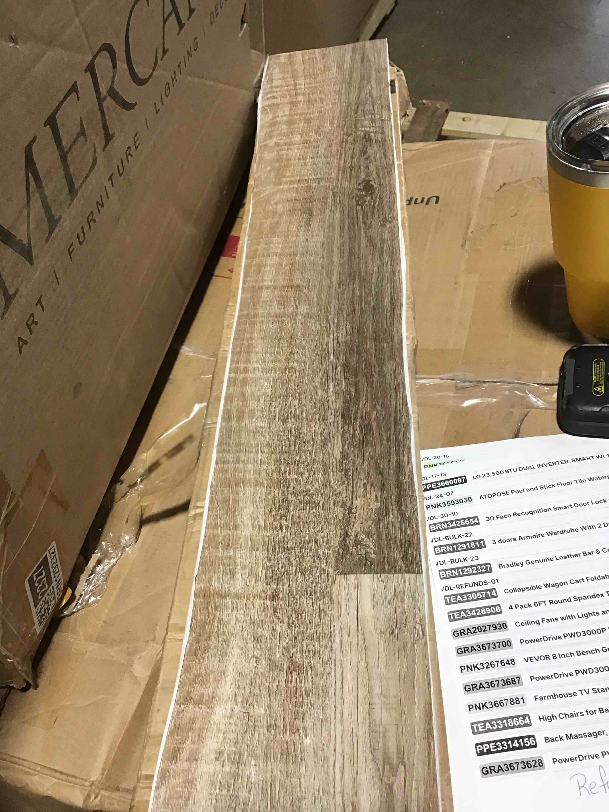 atopose peel and stick floor tile waterproof | vinyl flooring planks self adhesive | black wood look | 36 - pack 54sq.ft - brown | easy cut for living room kitchen laundry room indoor residential area 54 sq.ft brown 