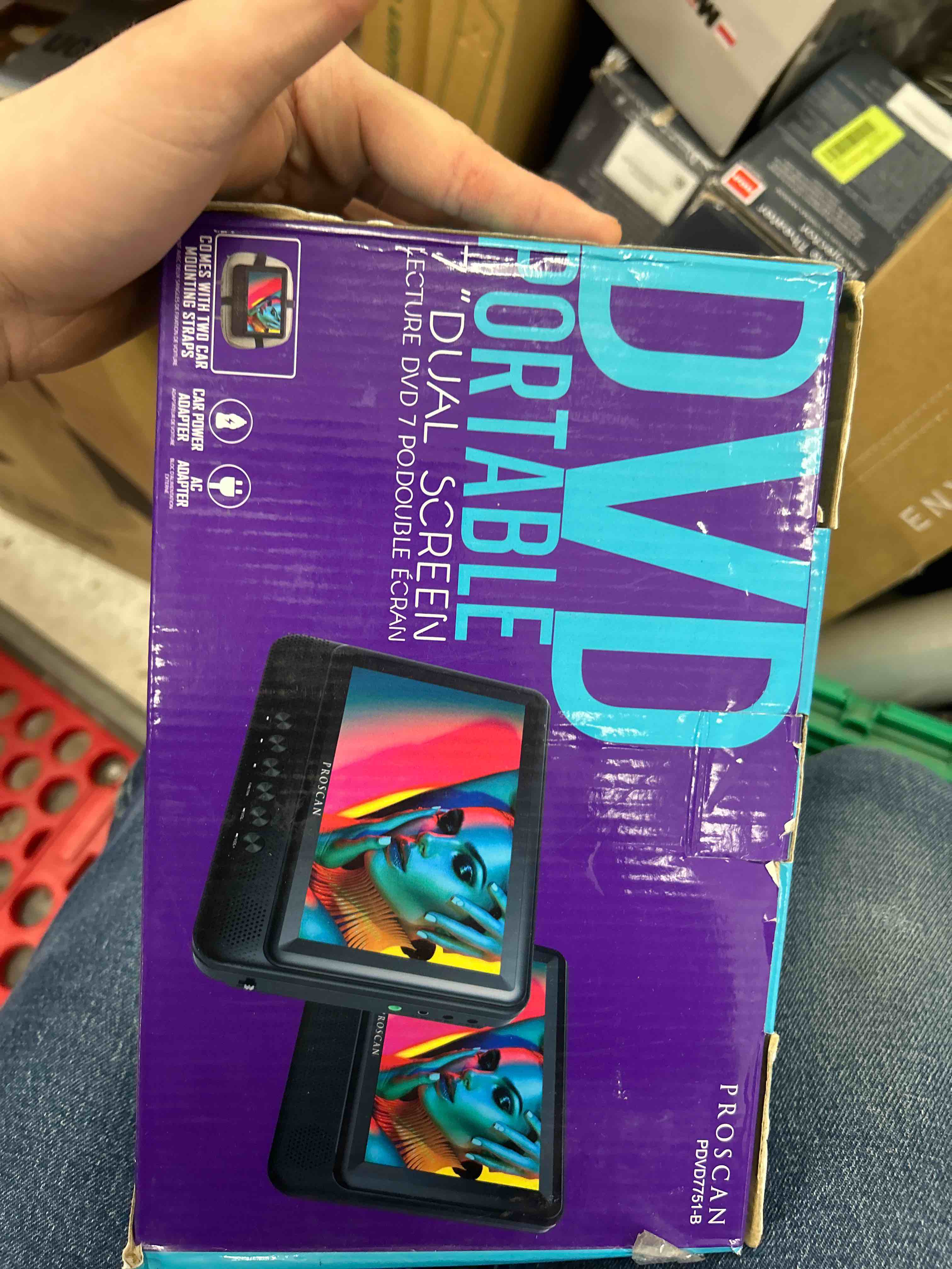 Proscan  7  Dual Screen Portable DVD Player  PDVD7751  Black