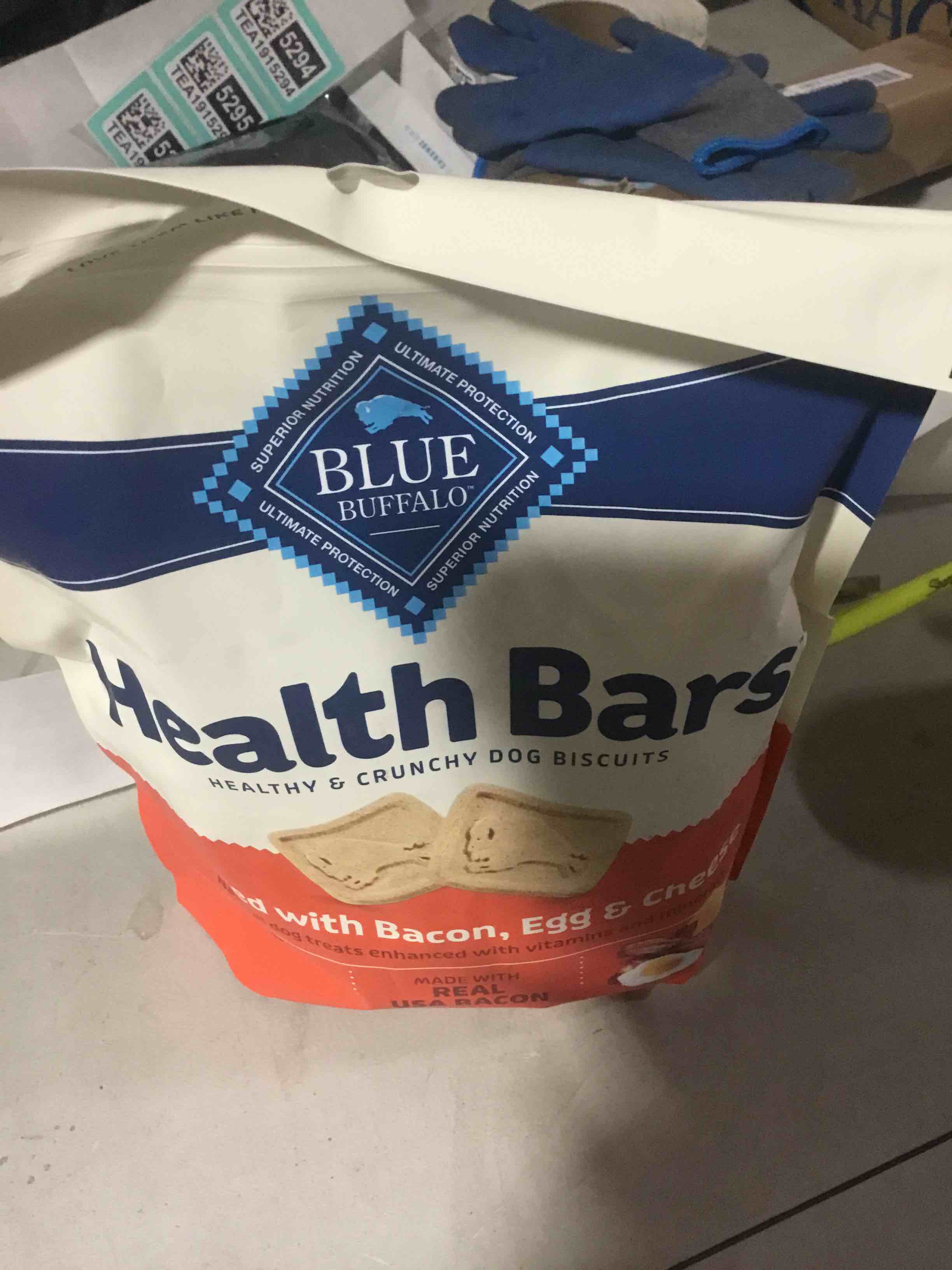 Condition photo showing Brand New for Blue Buffalo Health Bars Oven-Baked with Natural Ingredients, Bacon, Egg & Cheese Mini Crunchy Dog Biscuits, 2 lbs.