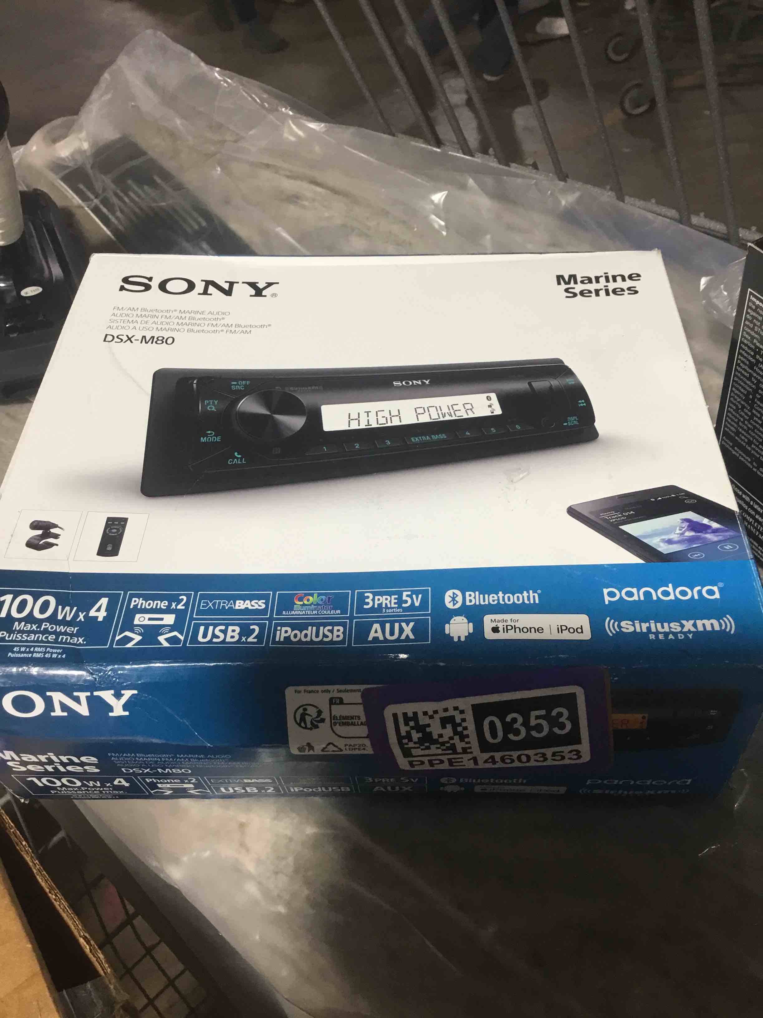 Condition photo showing New/Like New for Sony DSX-M80 High Power 45W X 4 Rms Digital Media Receiver with Bluetooth and SiriusXM Ready