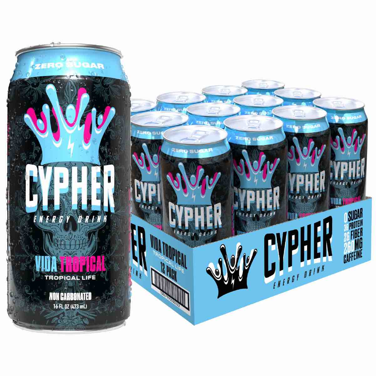 cypher energy tropical life 16oz 12 pack