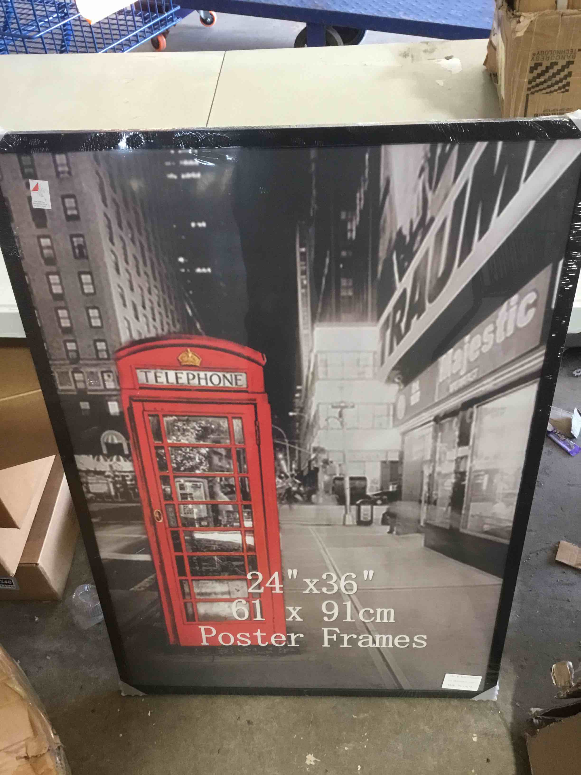 Condition photo showing New/Like New for Lavezee 24x36 Poster Frame Black Display 24 x 36 Inch Photo Picture Frame for Wall, Metal 24 by 36 Frame for Wedding Christmas Birthday Thanksgiving Mother's Day Black 24x36
