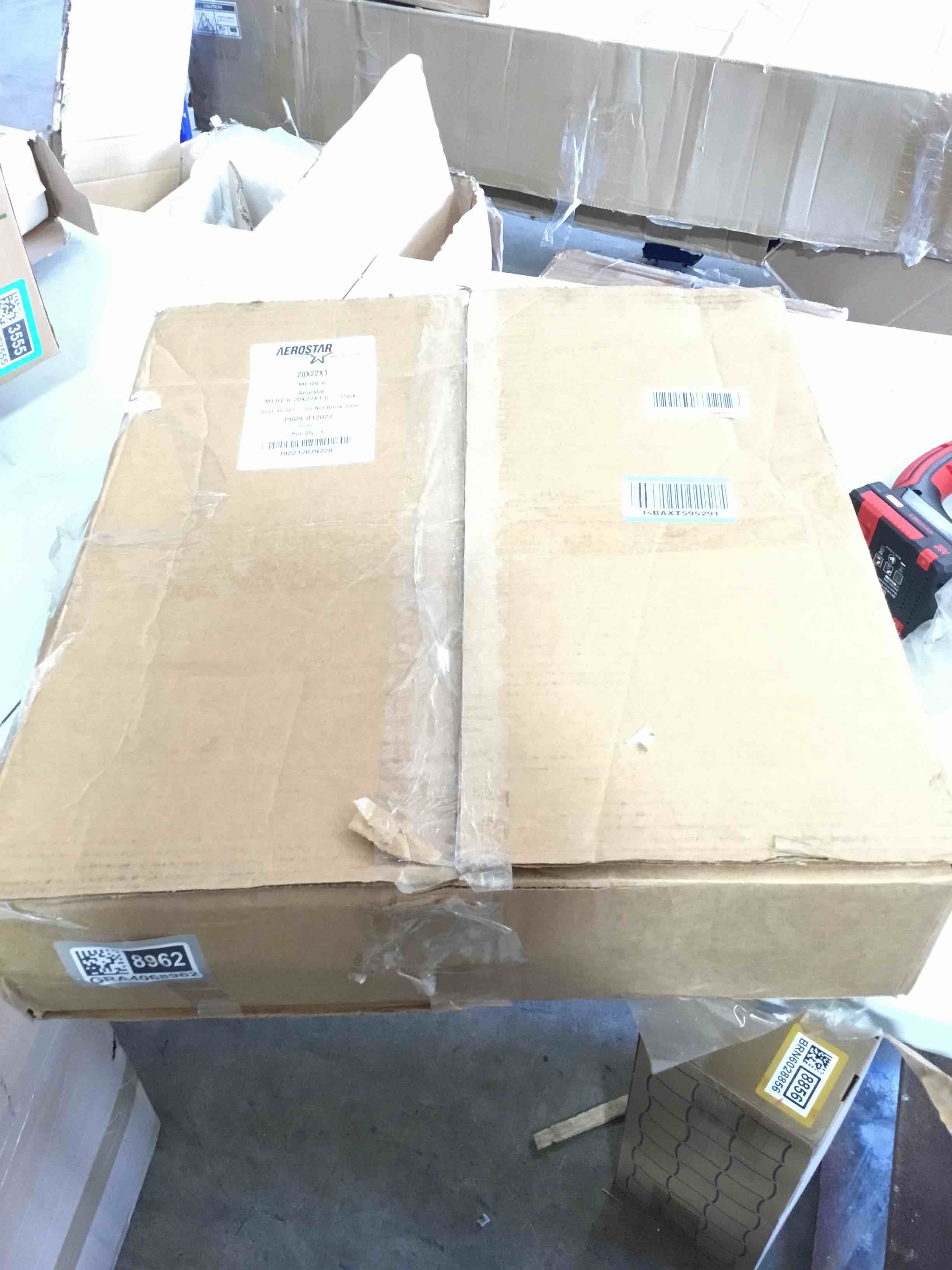 Condition photo showing Good Condition for Aerostar 20x22x1 MERV 6 Air Filter, 6 Count, ACTUAL SIZE (19.75 x 21.75 x 0.75), HVAC, Air Conditioning & Furnace Filter for Dust, Lint & Pollen Control (MPR 300 / FPR 3), Made in USA 6 PACK Basic MERV 6