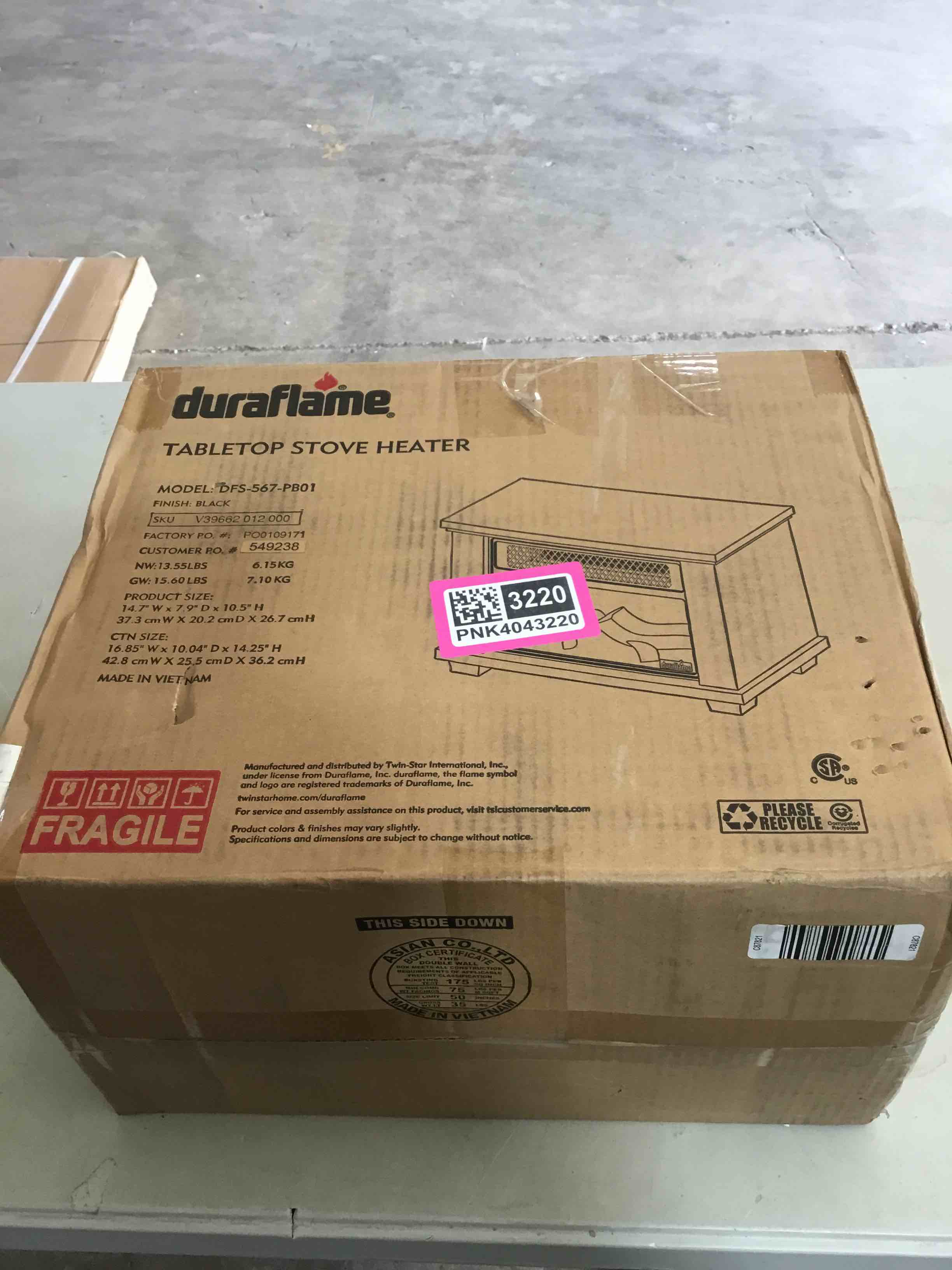 Condition photo showing Good Condition for Duraflame Tabletop Portable Electric Heater & Fireplace