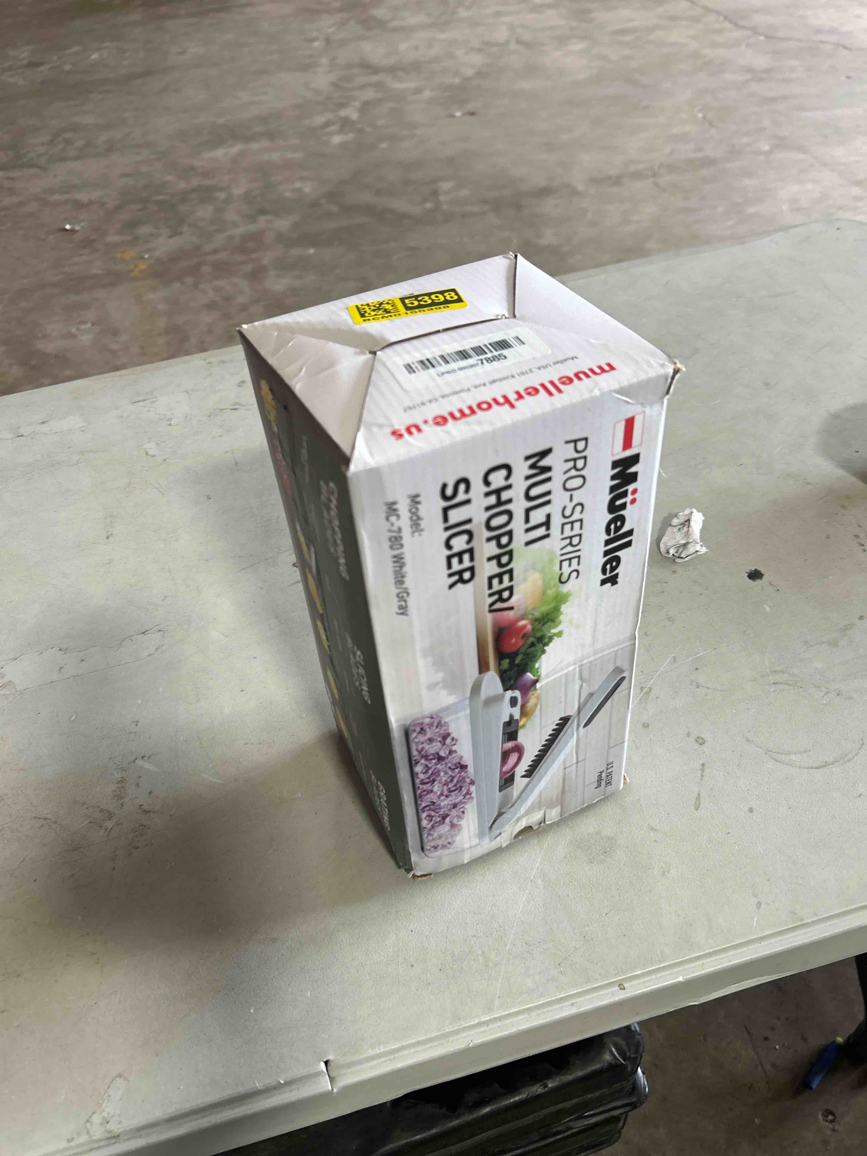 Condition photo showing Good Condition for mueller the real original pro chopper since 2013 vegetable chopper mandoline slicer, 8 blade food veggie chopper onion vegetable cutter with container, kitchen gadgets & essentials, (10 in 1) 8 blade gray