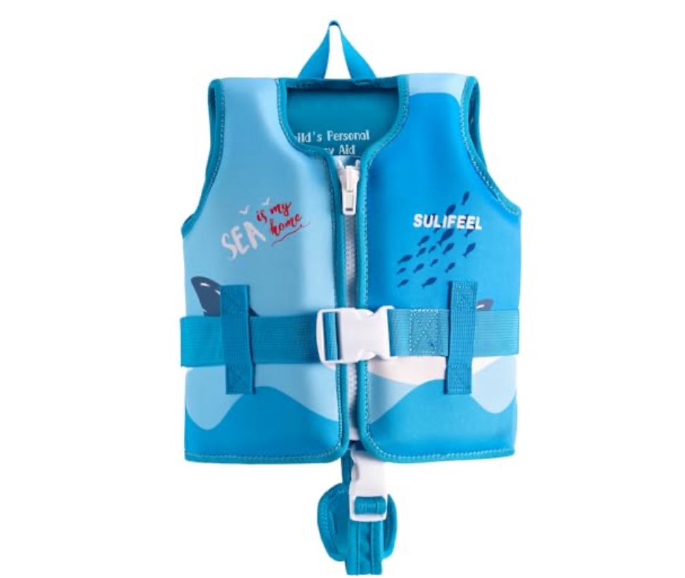 SULIFEEL Kids Swim Vest Toddler Floaties for 20-45 lbs Boys Girls, Toddler Swimming Jacket with Adjustable Safety Strap, Easy On and Off Swimming Aid for Age 2-6 Years Learn to Swim
