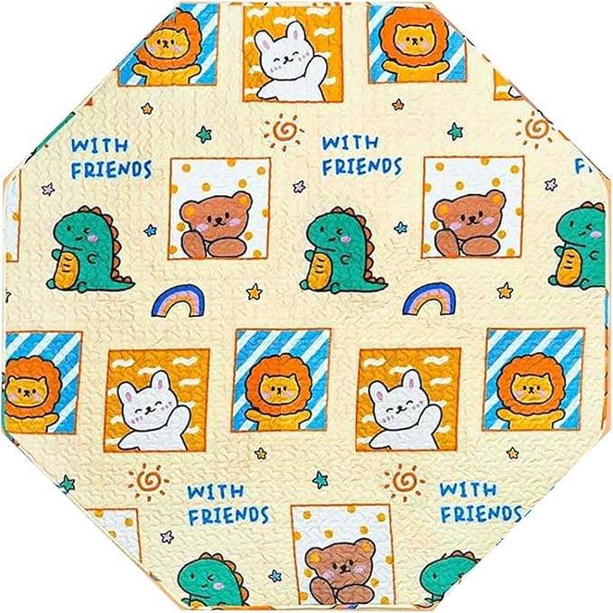 PJYuCien Washable Hexagonal Dog Playpen Mat, Non-Slip Pet Playpen Urine Pad, Reusable Puppy Training Pads for Whelping (Note: Pad Only, Playpen Not Included)