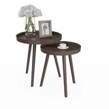 Lavish Home Nesting End Tables with Tray Top (Set of 2)