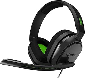 ASTRO Gaming A10 Wired Gaming Headset, Lightweight and Damage Resistant, ASTRO, 3.5 mm Audio Jack, for Xbox Series X|S, Xbox One, PS5, PS4, Nintendo Switch, PC, Mac- Black/Green 