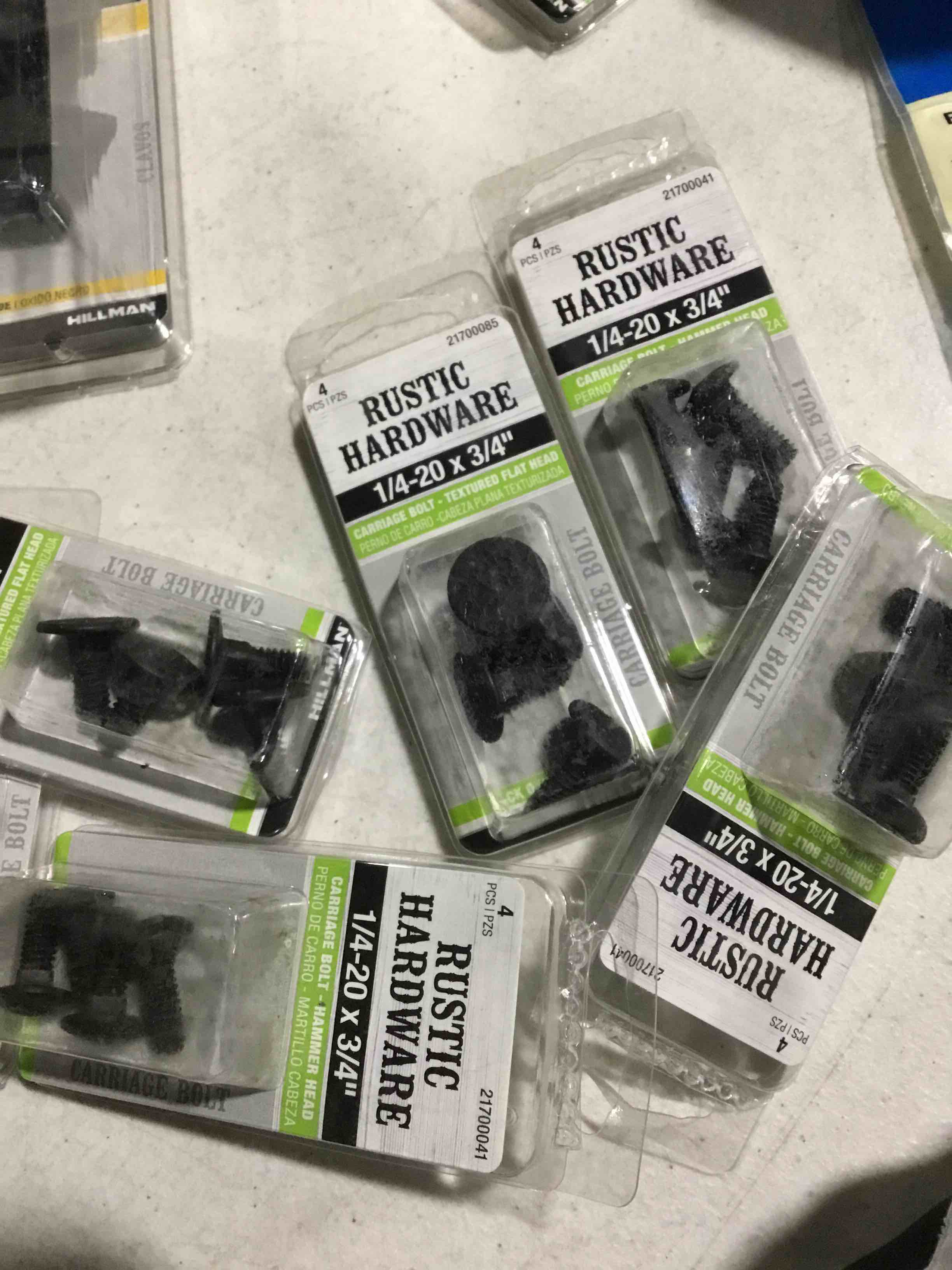 rustic hardware 1/4-20 x 3/4”