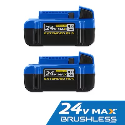 kobalt 2. batteries 24V lithium 5.0AH. extended run 