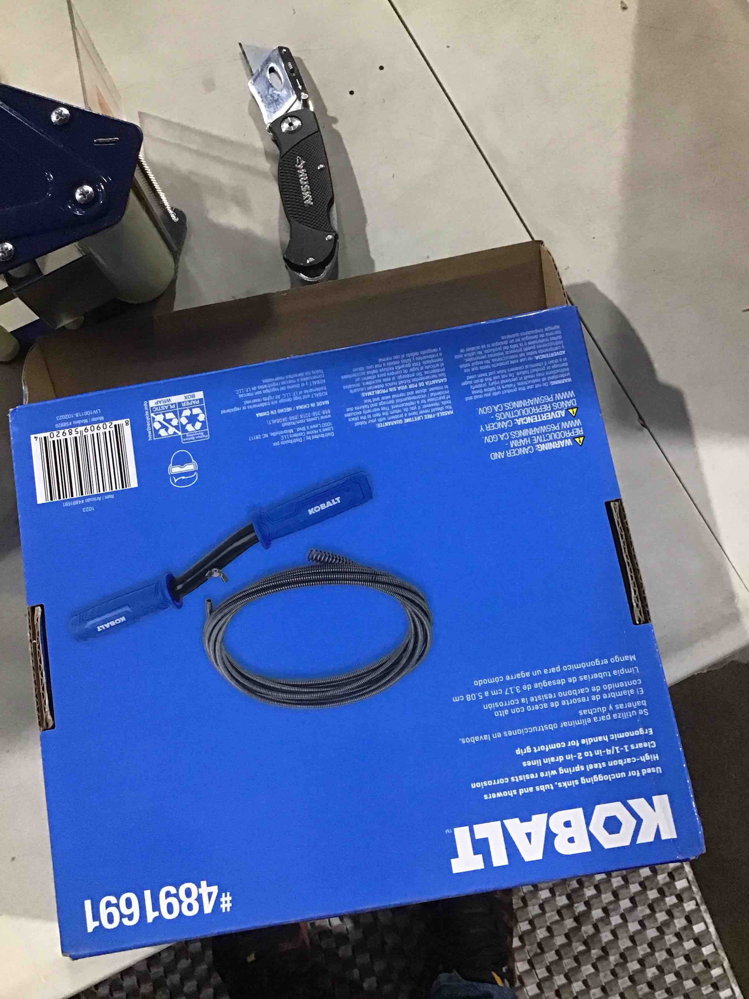 Kobalt 1/4-in x 15-ft High Carbon Wire Drain Auger