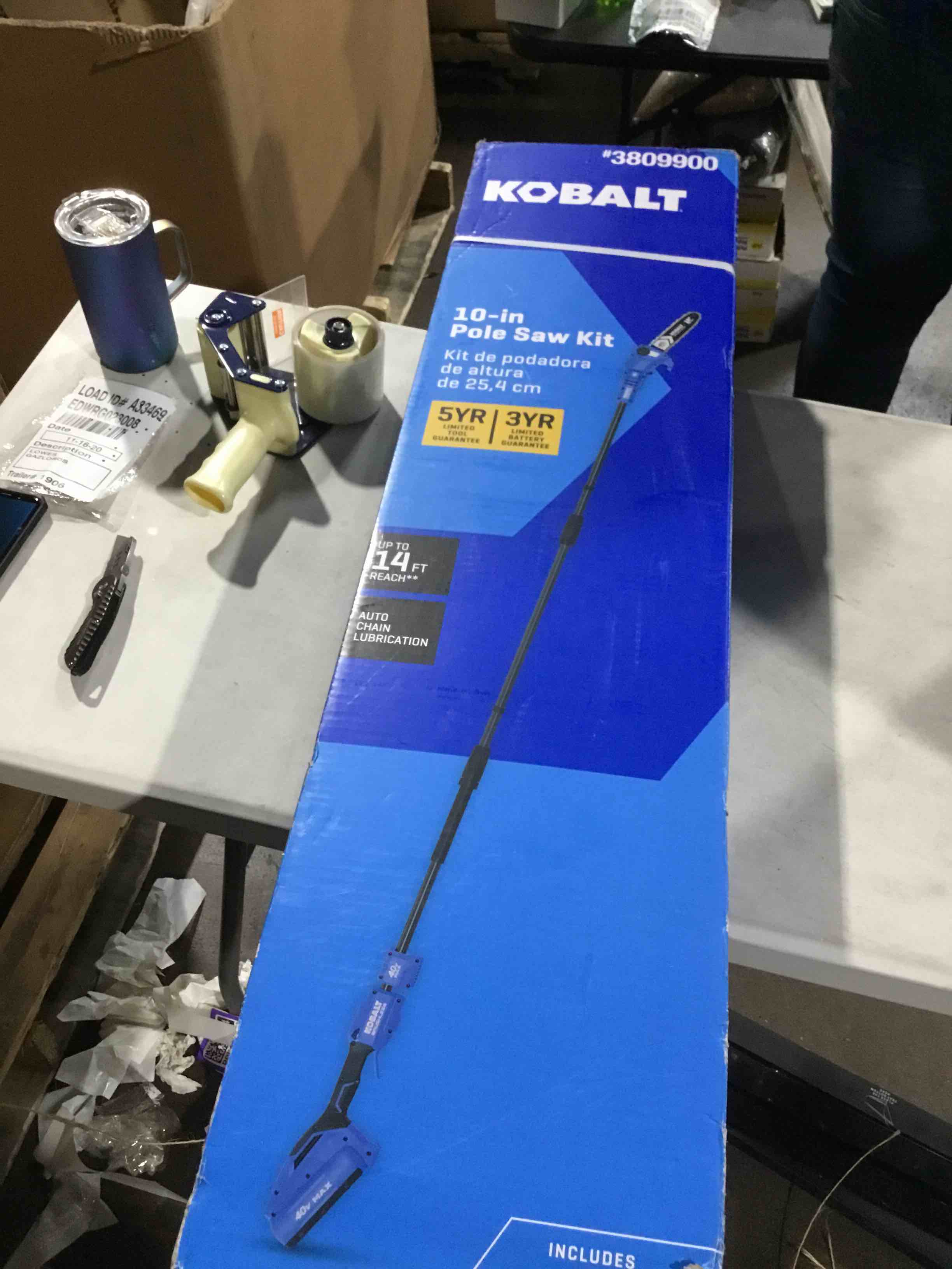 kobalt 10 in pole saw kit 14 feet reach