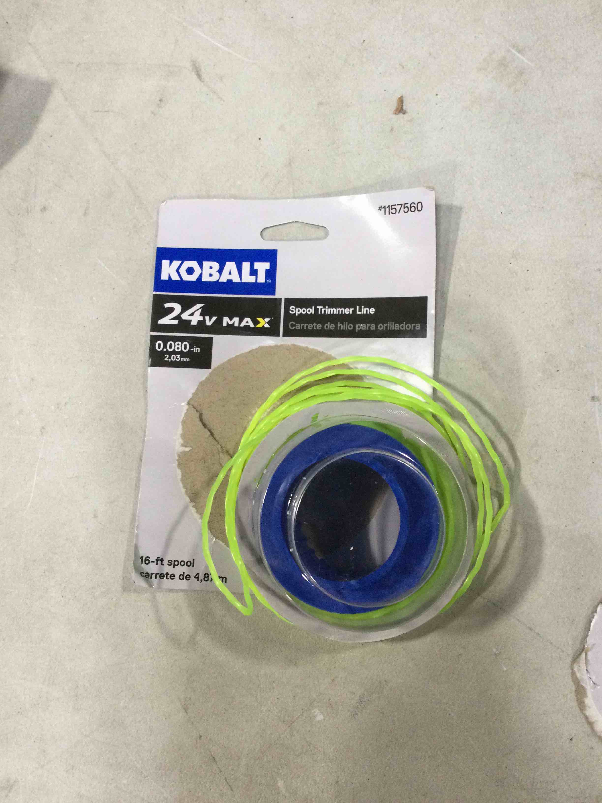 Kobalt 0.080-in x 16-ft Spooled Trimmer Line Spool 24v Max -IJ