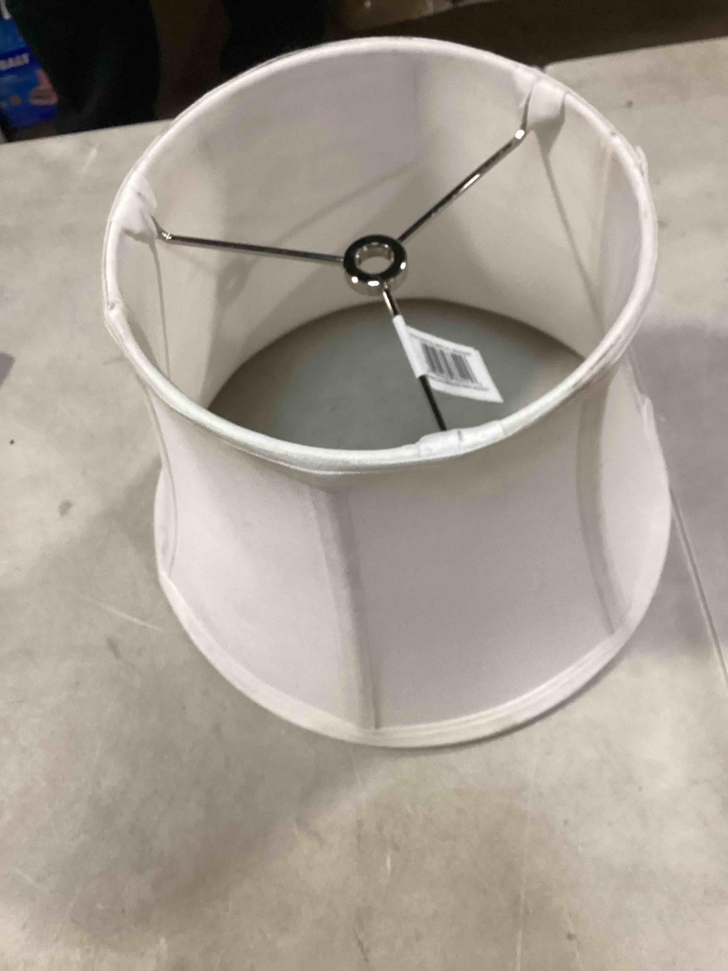 allen + roth 7.5-in x 10-in White Drum Lamp Shade