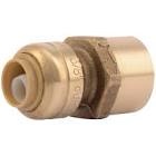 SHARKBITE BRASS PUSH FEMALE REDUCING ADAPTER: This push-to-connect fitting allows you to make a transition between a pipe and an MNPT thread quickly and easily; ideal for working in tight spaces; remove using a disconnect clip or disconnect tongs.