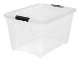 Durable, sturdy and a cinch to wipe clean, our selection of colorful and clear plastic bins for storage will have your home organized in no time!(crack in top )
