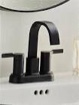 Veda sink faucets coordinate with the collection's bathtub and shower faucet for a complete look. Fits 3-Hole installation with 8-in center. Durable Matte Black ...