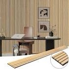 Our Acoustic Wood Slat Panels craft silence into art. Designed for walls and ceilings, they are the guardians of peace, absorbing echoes into their embrace.