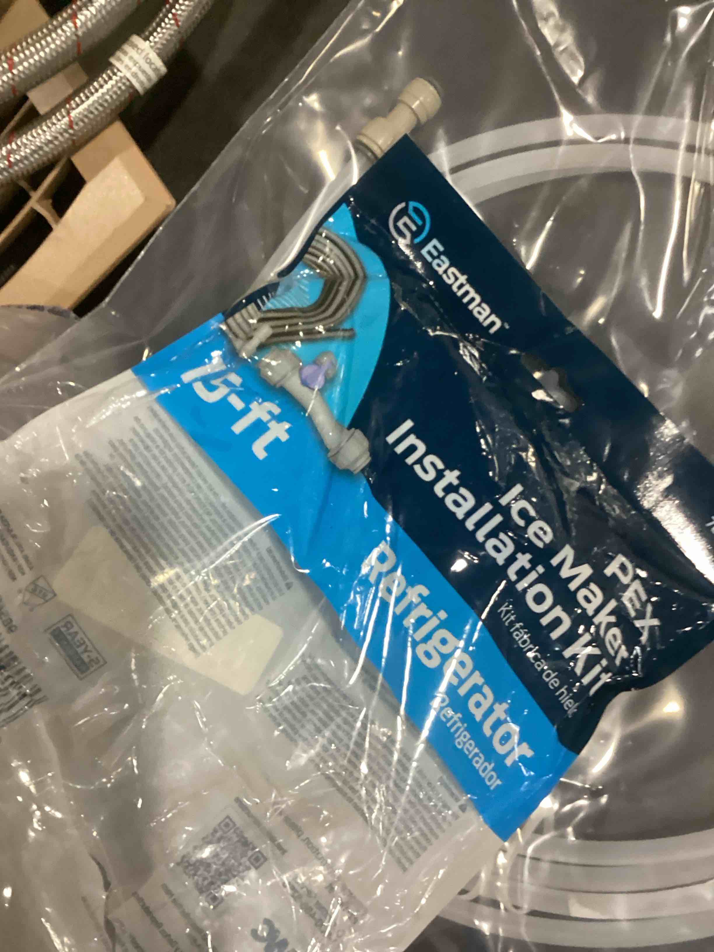 Eastman Ice Maker Installation Kit 1/4" Comp Inlet x 1/4" Comp Outlet PEX 15-Ft